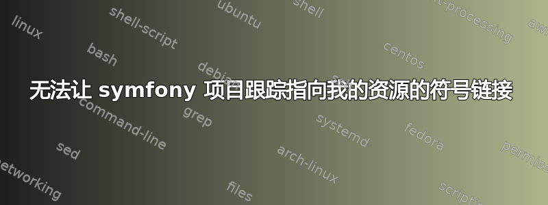 无法让 symfony 项目跟踪指向我的资源的符号链接