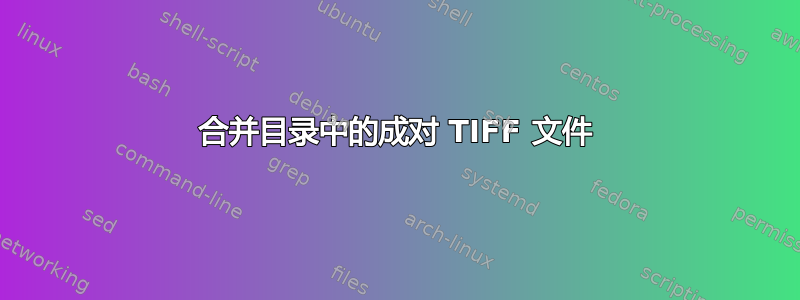 合并目录中的成对 TIFF 文件