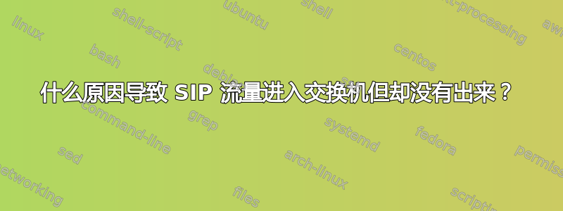 什么原因导致 SIP 流量进入交换机但却没有出来？