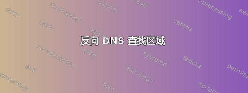 反向 DNS 查找区域