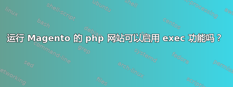 运行 Magento 的 php 网站可以启用 exec 功能吗？