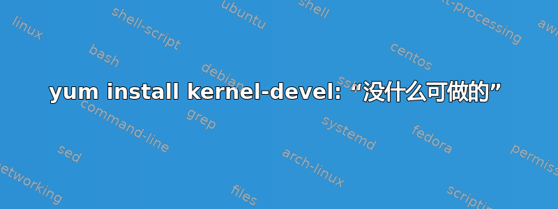 yum install kernel-devel: “没什么可做的”