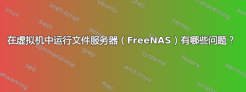 在虚拟机中运行文件服务器（FreeNAS）有哪些问题？