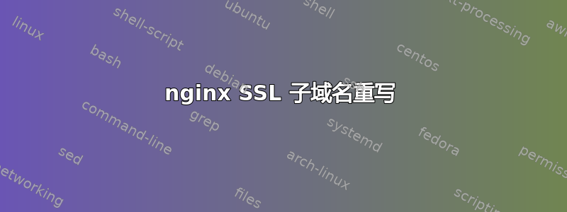 nginx SSL 子域名重写