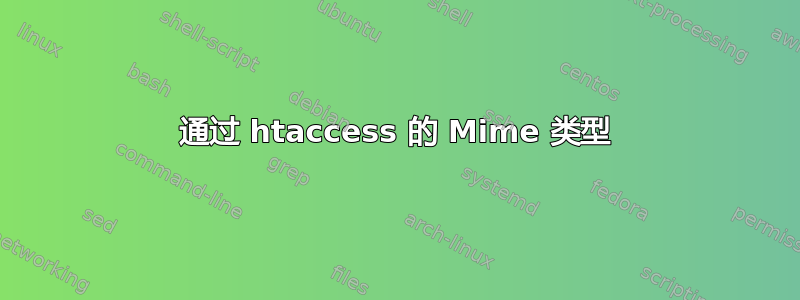 通过 htaccess 的 Mime 类型