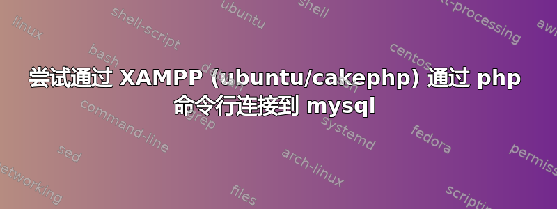 尝试通过 XAMPP (ubuntu/cakephp) 通过 php 命令行连接到 mysql