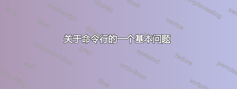 关于命令行的一个基本问题