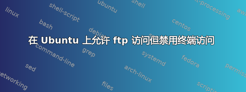 在 Ubuntu 上允许 ftp 访问但禁用终端访问