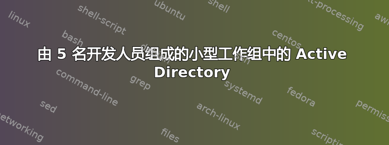 由 5 名开发人员组成的小型工作组中的 Active Directory