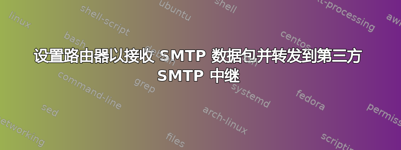 设置路由器以接收 SMTP 数据包并转发到第三方 SMTP 中继