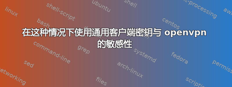 在这种情况下使用通用客户端密钥与 openvpn 的敏感性