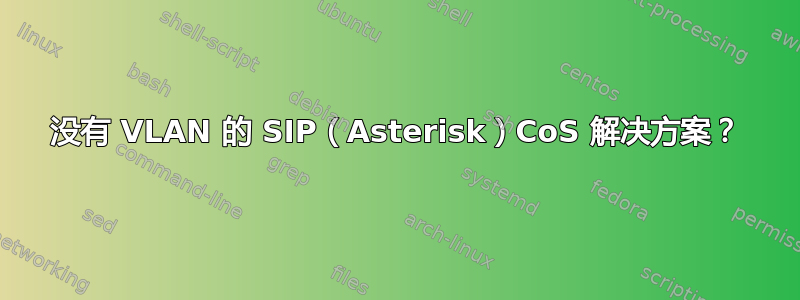 没有 VLAN 的 SIP（​​Asterisk）CoS 解决方案？