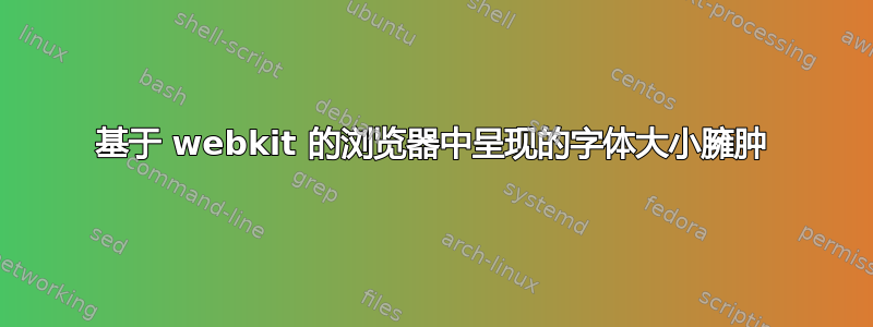 基于 webkit 的浏览器中呈现的字体大小臃肿