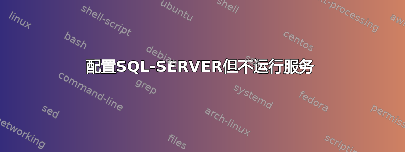 配置SQL-SERVER但不运行服务