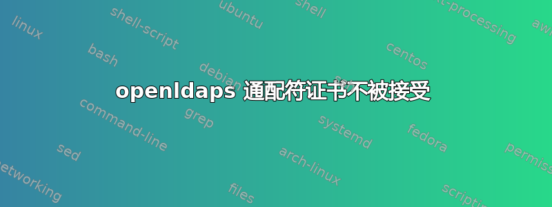 openldaps 通配符证书不被接受