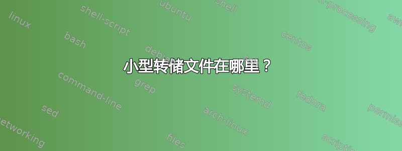 小型转储文件在哪里？