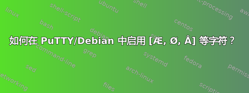 如何在 PuTTY/Debian 中启用 [Æ, Ø, Å] 等字符？