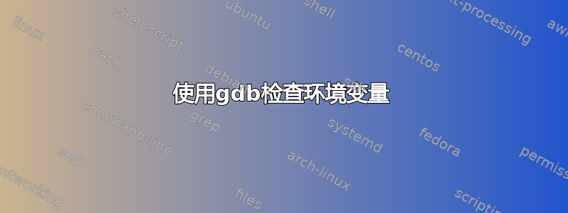 使用gdb检查环境变量