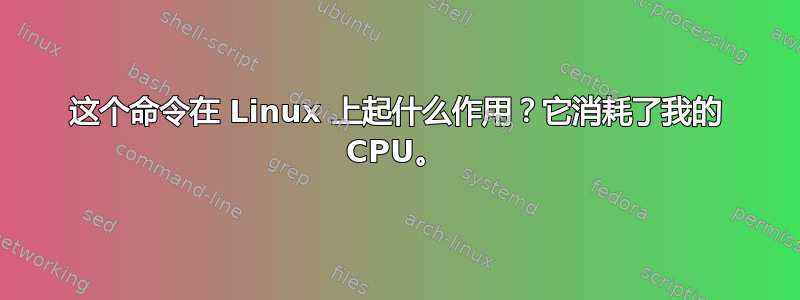 这个命令在 Linux 上起什么作用？它消耗了我的 CPU。