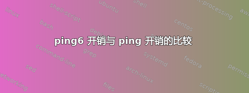 ping6 开销与 ping 开销的比较