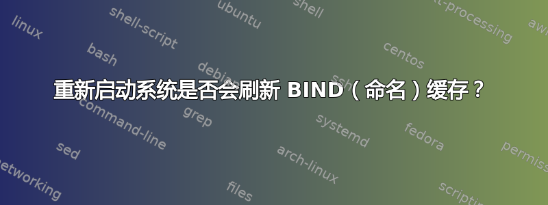 重新启动系统是否会刷新 BIND（命名）缓存？