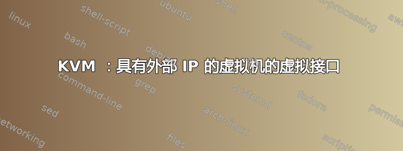 KVM ：具有外部 IP 的虚拟机的虚拟接口