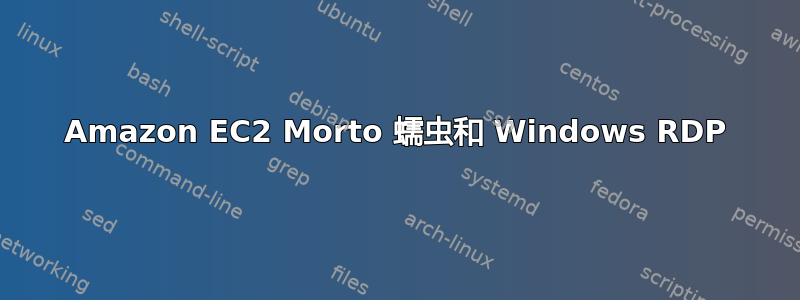 Amazon EC2 Morto 蠕虫和 Windows RDP