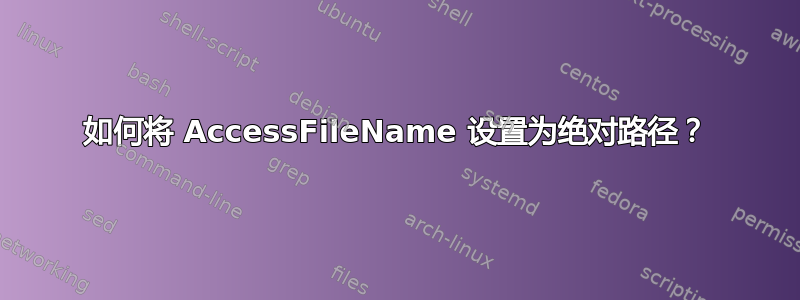 如何将 AccessFileName 设置为绝对路径？