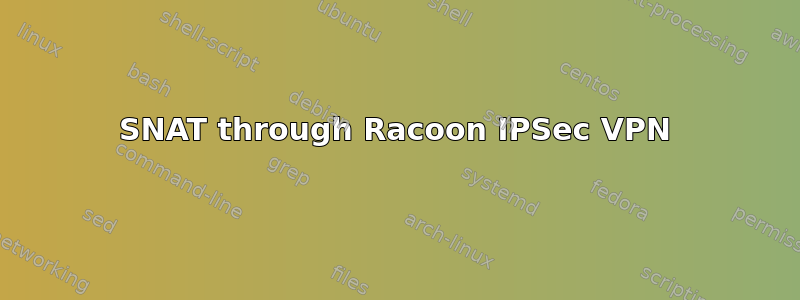 SNAT through Racoon IPSec VPN