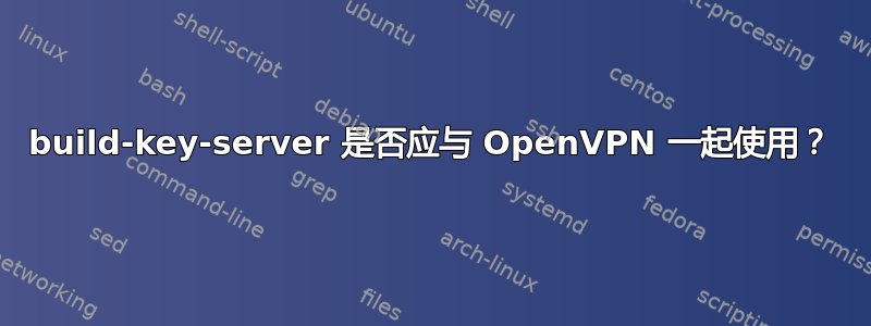 build-key-server 是否应与 OpenVPN 一起使用？