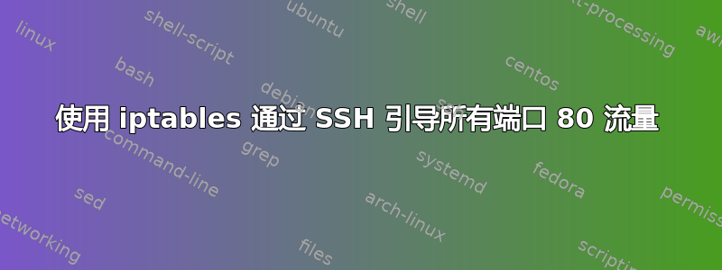 使用 iptables 通过 SSH 引导所有端口 80 流量