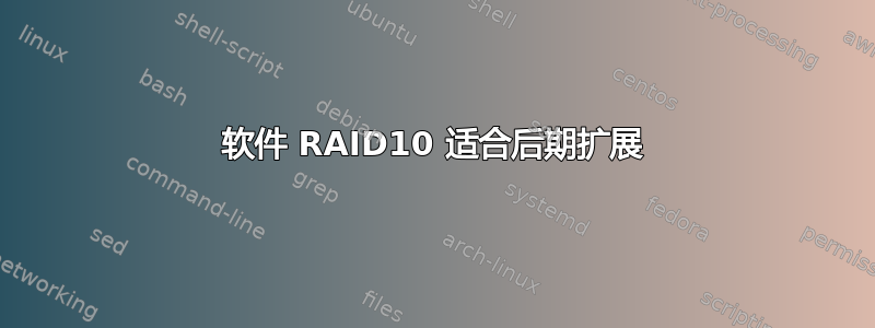 软件 RAID10 适合后期扩展