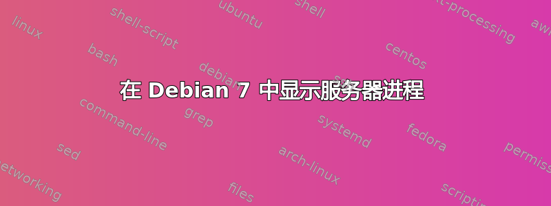 在 Debian 7 中显示服务器进程