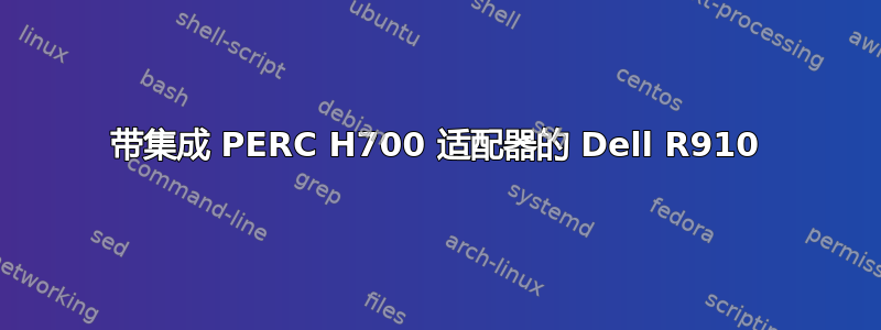 带集成 PERC H700 适配器的 Dell R910