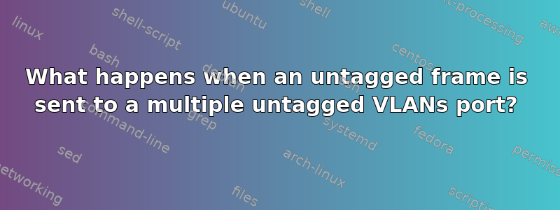 What happens when an untagged frame is sent to a multiple untagged VLANs port?