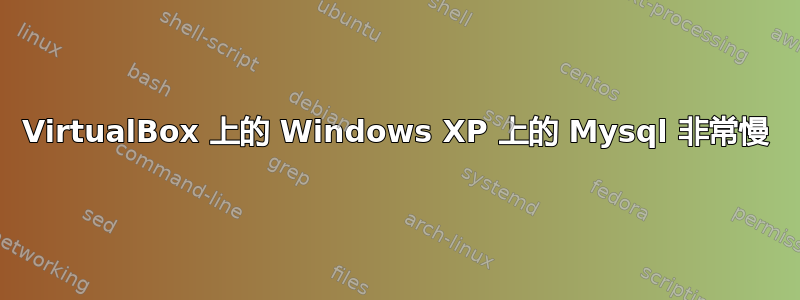 VirtualBox 上的 Windows XP 上的 Mysql 非常慢