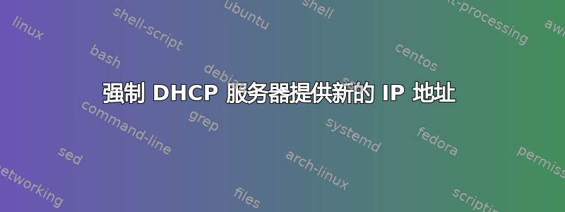 强制 DHCP 服务器提供新的 IP 地址