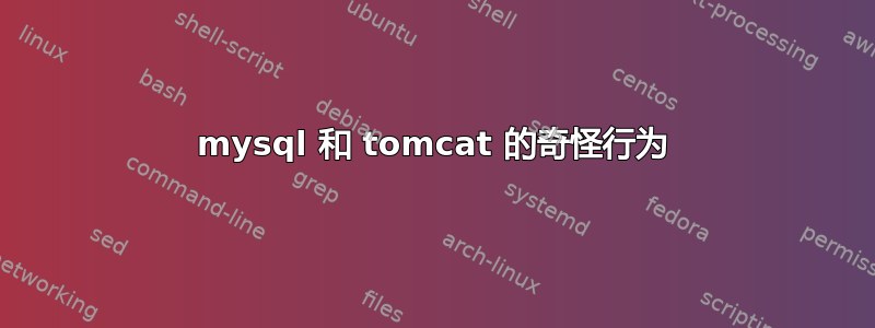 mysql 和 tomcat 的奇怪行为