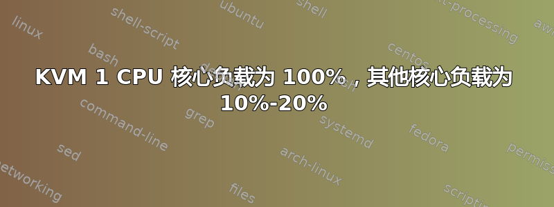 KVM 1 CPU 核心负载为 100%，其他核心负载为 10%-20%