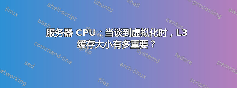 服务器 CPU：当谈到虚拟化时，L3 缓存大小有多重要？