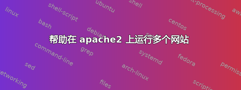 帮助在 apache2 上运行多个网站