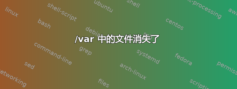 /var 中的文件消失了