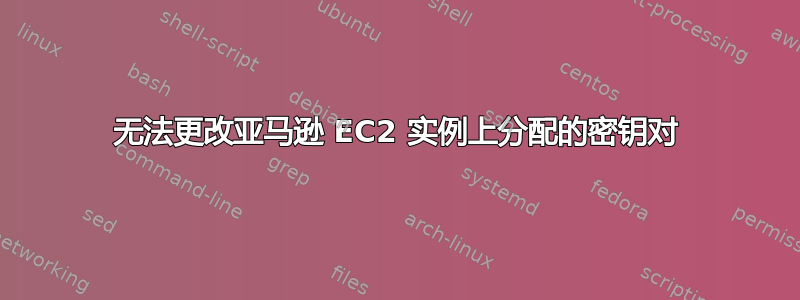 无法更改亚马逊 EC2 实例上分配的密钥对