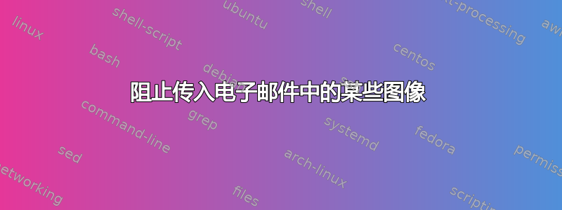 阻止传入电子邮件中的某些图像