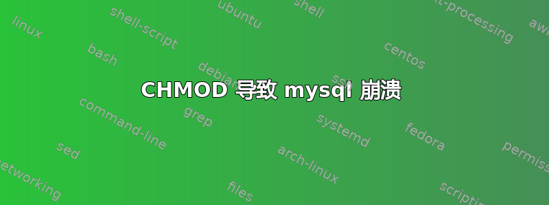 CHMOD 导致 mysql 崩溃