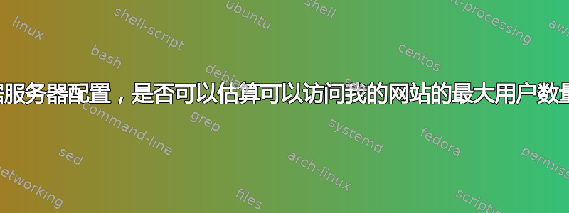 根据服务器配置，是否可以估算可以访问我的网站的最大用户数量？