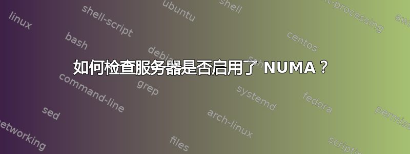 如何检查服务器是否启用了 NUMA？