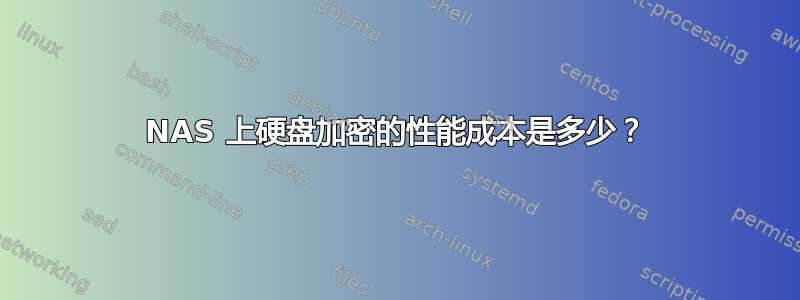 NAS 上硬盘加密的性能成本是多少？