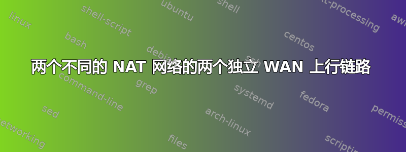 两个不同的 NAT 网络的两个独立 WAN 上行链路