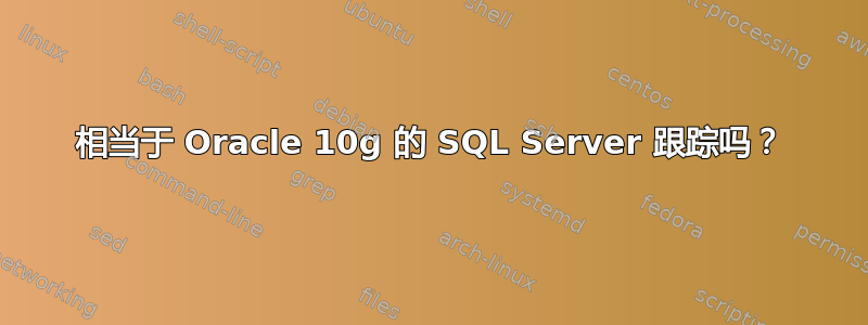 相当于 Oracle 10g 的 SQL Server 跟踪吗？